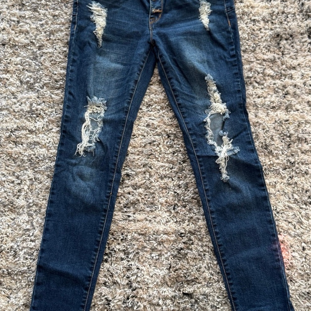 jeans SONG Jeans Womens 9/29 Curvy HIgh Rise Skinny Ankle Blue